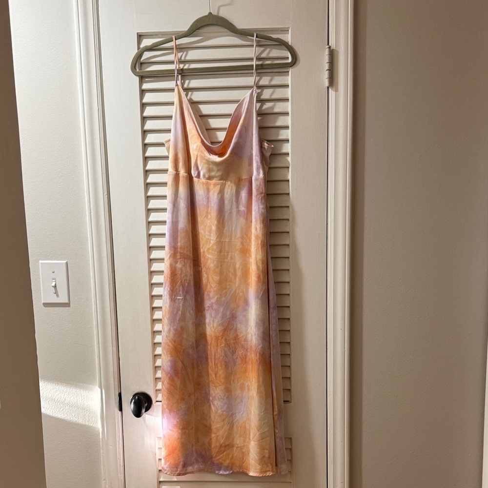 Lulu's Multicolor Tie-Dye Maxi Dress